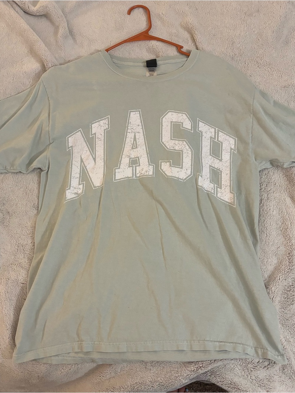Graphic Tee - Sage Green with Nash on front